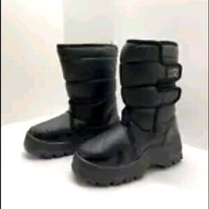 WFS SNOW BOOTS Black Water Resistant Winter Boots Size 3